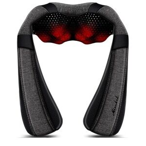 Neck and Shoulder Massager with Heat - Black and Red
